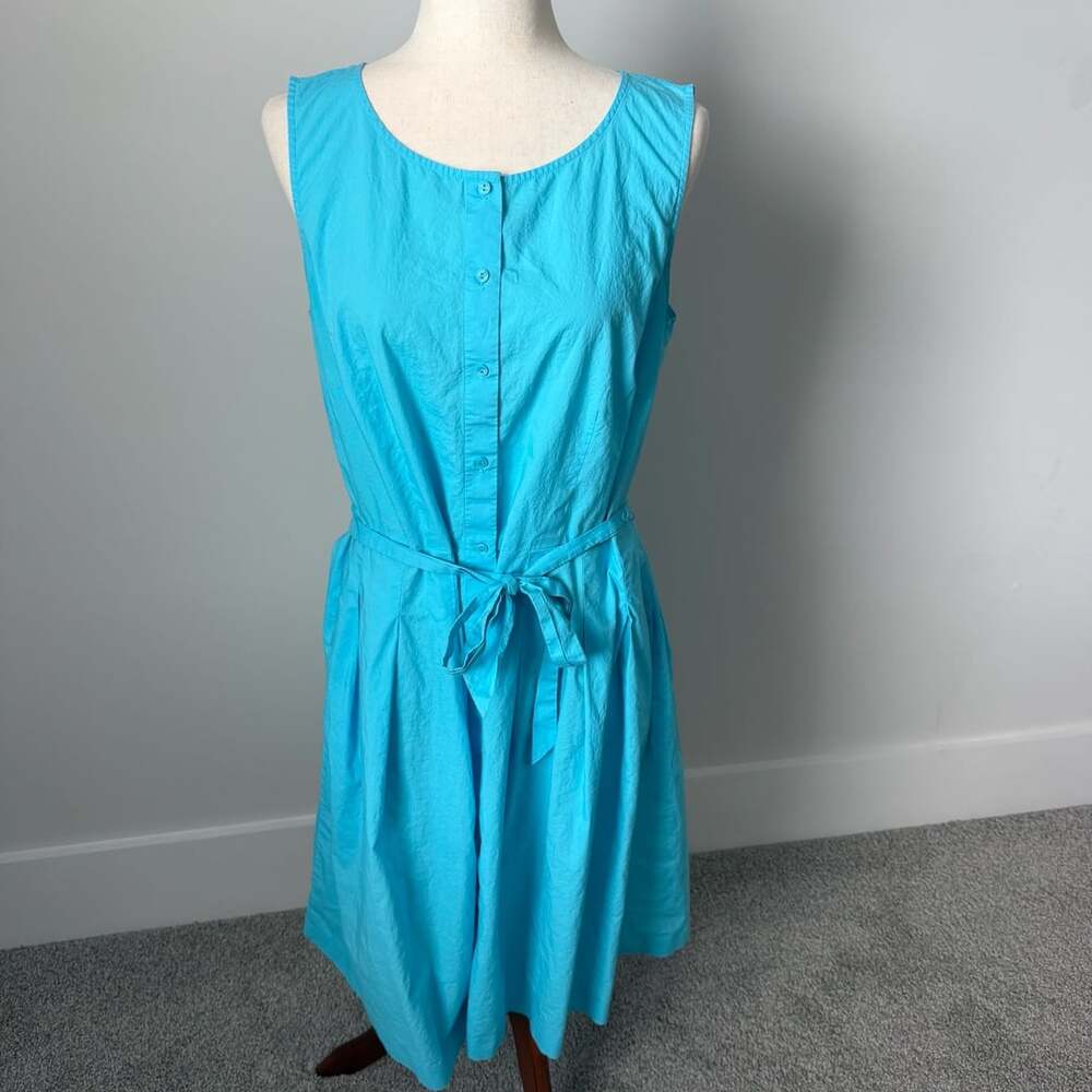 Talbots Sleeveless Cotton Shirt Dress